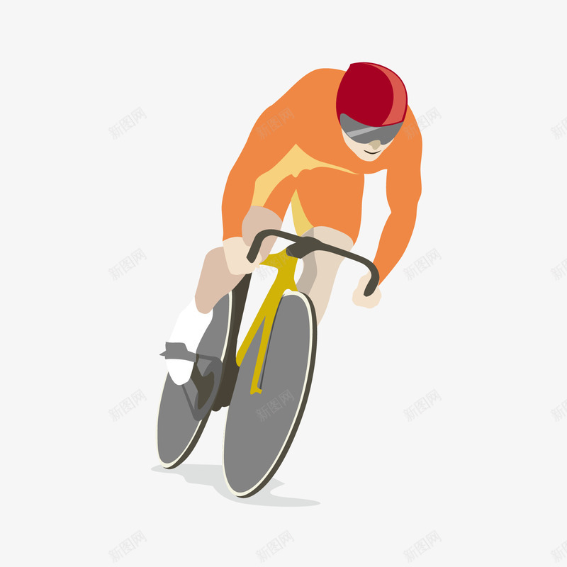 自行车比赛矢量图ai免抠素材_新图网 https://ixintu.com 体育人物 体育比赛 体育运动 奥林匹克比赛 比赛项目 自行车比赛 矢量图