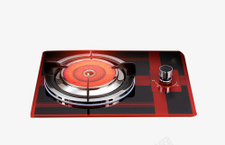 单煤气灶红色高温燃气灶高清图片