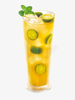 柠檬芒果茶美味的金桔茶实物高清图片