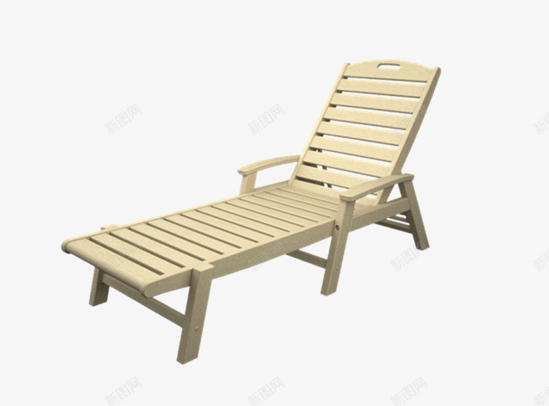 黄色沙滩椅png免抠素材_新图网 https://ixintu.com 木质 椅子 沙滩 黄色