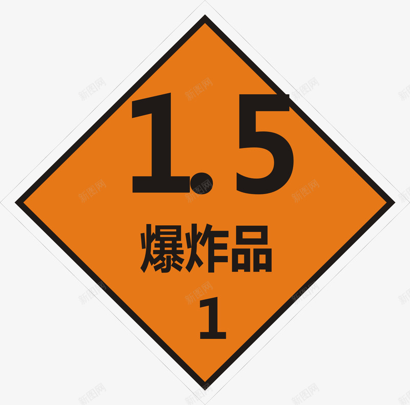 爆炸品图标png_新图网 https://ixintu.com 公共信息标志 公共标识标记 危险货物包装标志 危险货物包装标识