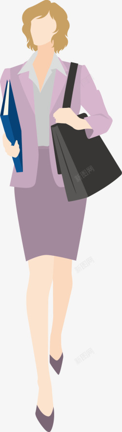 女性职业服装背着包的职业女性高清图片