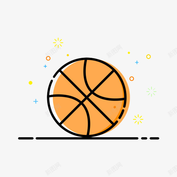 mbe风格篮球png免抠素材_新图网 https://ixintu.com mbe风格 卡通 手绘 篮球 运动