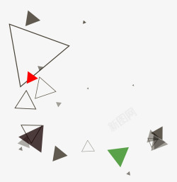 三角封面三角形漂浮元素矢量图高清图片