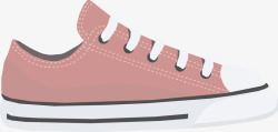 卡通粉色帆布鞋图素材