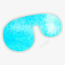 蓝色纹理质感游泳池元素素材