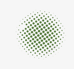 绿色圆形波点造型素材