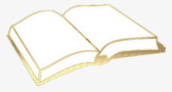 矢量翻开的课本翻开的金色书本高清图片