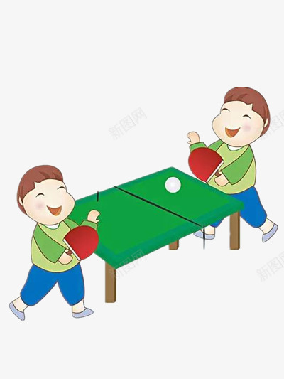打乒乓球的小男孩png免抠素材_新图网 https://ixintu.com 乒乓球 休闲 素材 运动