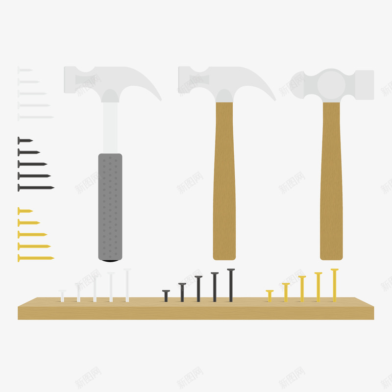 钉锤矢量图ai免抠素材_新图网 https://ixintu.com 卡通钉锤 手绘钉锤 简单钉锤 钉锤 矢量图