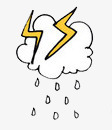 卡通下雨闪电背景png免抠素材_新图网 https://ixintu.com 下雨 卡通 背景 闪电