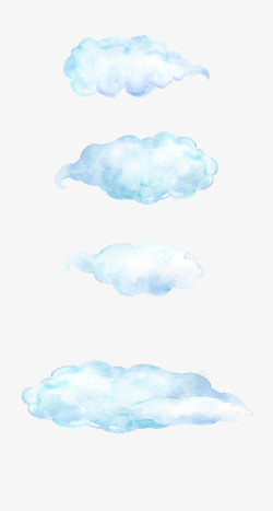 水彩云朵水彩云朵高清图片