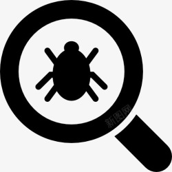 害虫工具病虫害的观察图标高清图片