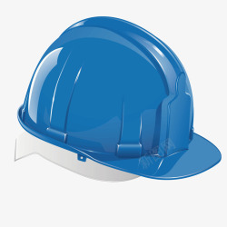 蓝色工人安全帽矢量图素材