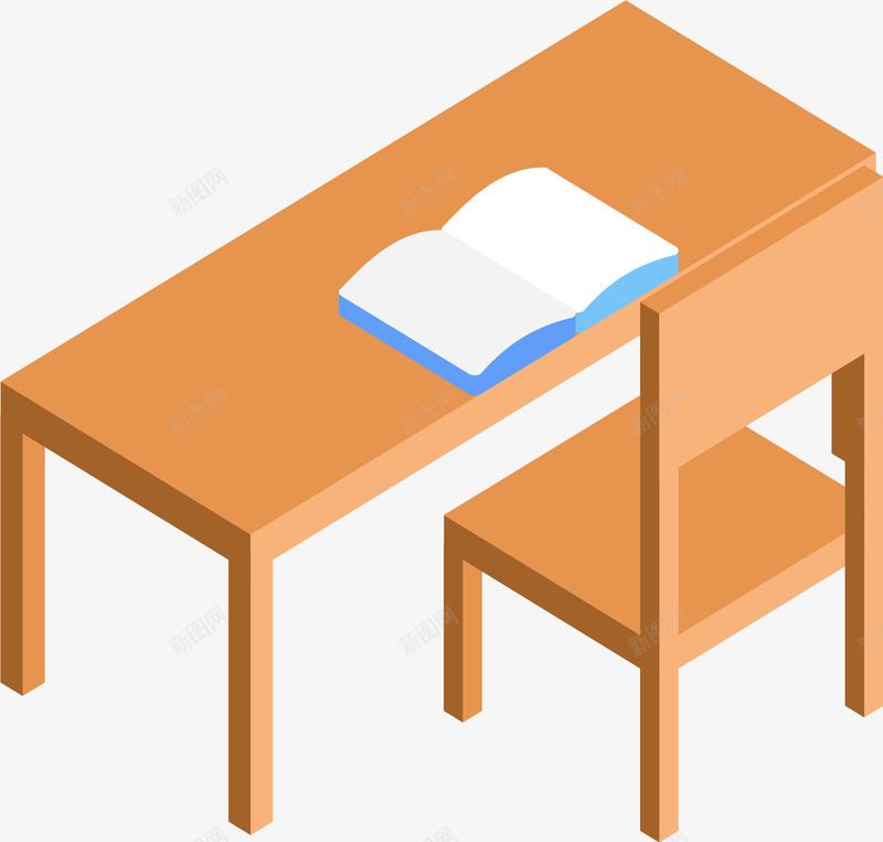 高考加油蓝色书本png免抠素材_新图网 https://ixintu.com 加油图 学习 蓝色书本 课桌椅 高考加油 黄色椅子 黄色课桌
