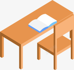 学习桌椅高考加油蓝色书本高清图片