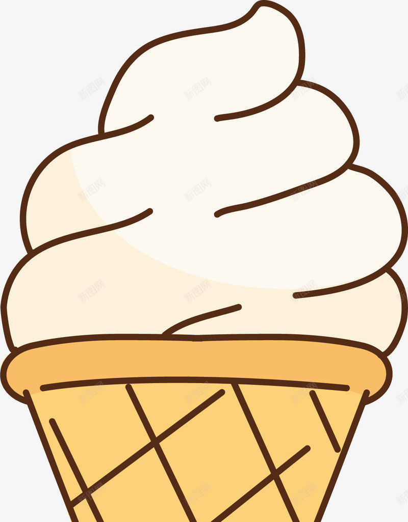 冰淇淋矢量图ai免抠素材_新图网 https://ixintu.com 冰淇淋 卡通 可爱 夏天 手绘 美食 食物 矢量图