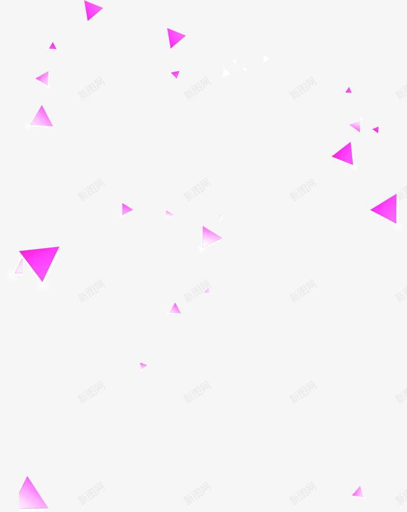 粉色三角形碎片双11png免抠素材_新图网 https://ixintu.com 11 三角形 碎片 粉色