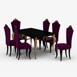 紫色简单纯色北欧餐桌素材