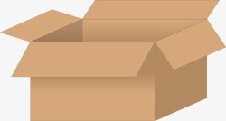 棕色方纸盒打开的纸盒高清图片