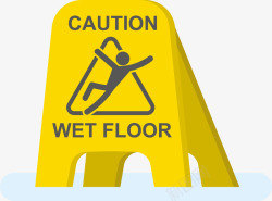 地面湿滑地面湿滑警示牌图标高清图片