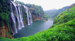 贵州瀑布美丽的黄果树瀑布高清图片