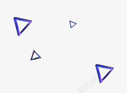 蓝紫色几何科技漂浮三角形高清图片