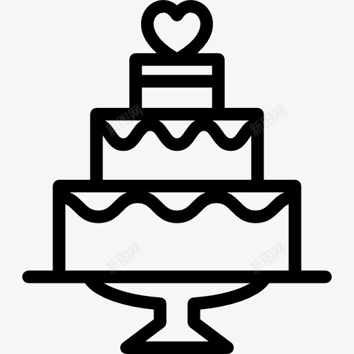 婚礼蛋糕图标png_新图网 https://ixintu.com baker 烘焙 爱情 爱没有距离 甜点 甜蜜 面包 食品