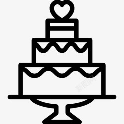 爱面包婚礼蛋糕图标高清图片