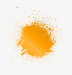 美术圆形橙色圆形加散点颜料高清图片