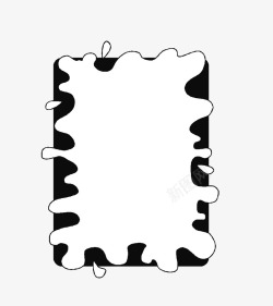 长方形文本框png黑色卡通扁平化文本框矢量图高清图片