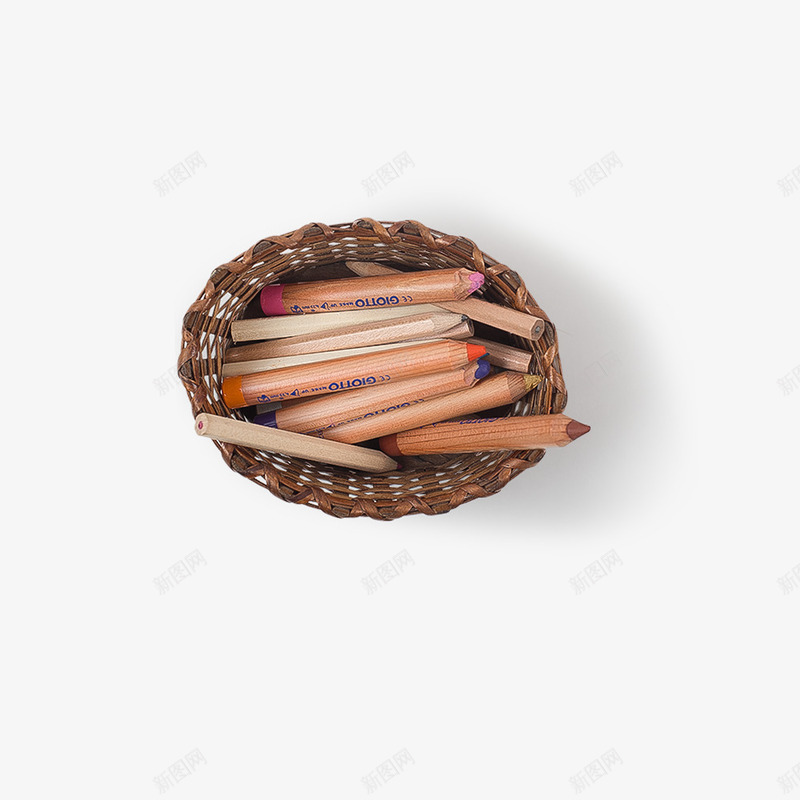 一篮子铅笔png免抠素材_新图网 https://ixintu.com 办公用品 学习用品 文具 篮子 铅笔