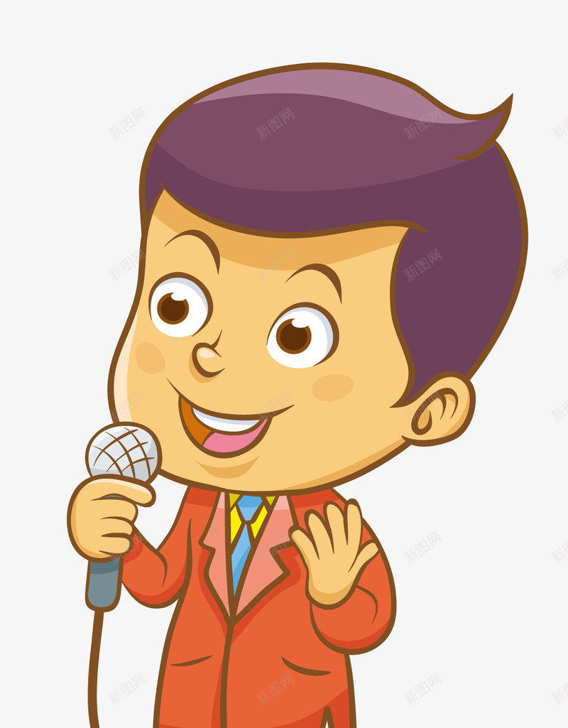 演讲png免抠素材_新图网 https://ixintu.com 卡通 可爱 演讲 男孩