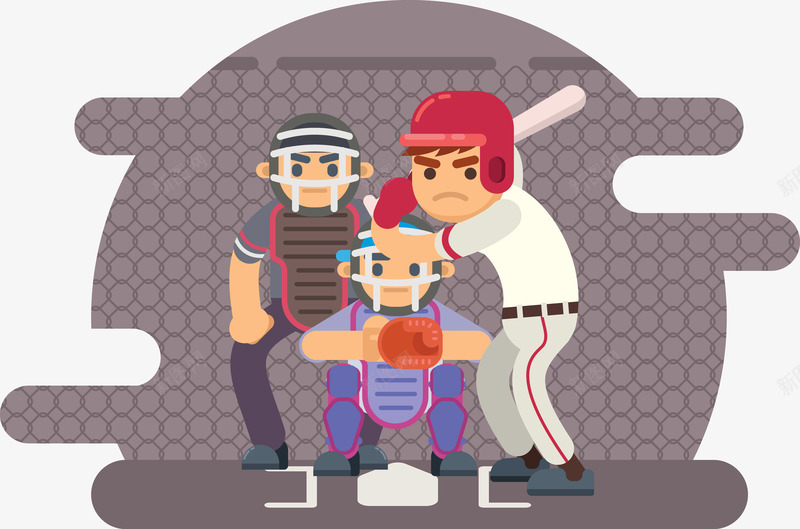 棒球棒球员矢量图eps免抠素材_新图网 https://ixintu.com 创意 安全帽 棒球员 棒球杆 矢量PNG 防护工具 矢量图