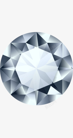 银色钻石圆形矢量图素材
