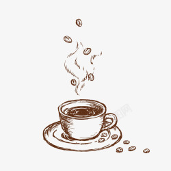 咖啡喝咖啡豆矢量图素材