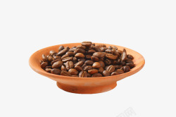烘焙咖啡一盘咖啡豆高清图片