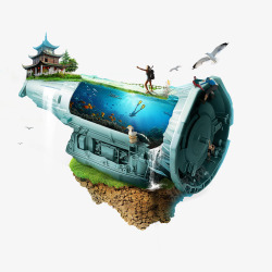 长沙海底世界建筑海底世界高清图片
