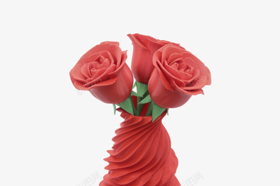 3D打印玫瑰花图标图标