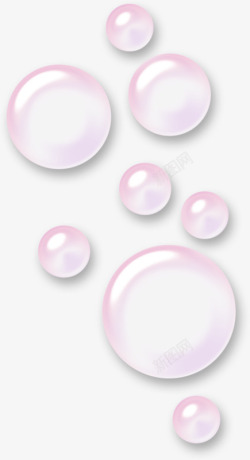 气泡漂浮粉色泡泡高清图片