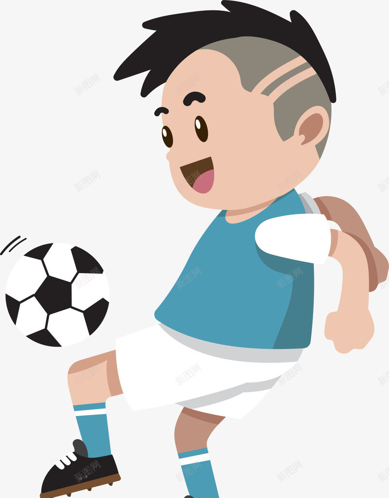 微笑卡通踢球少年png免抠素材_新图网 https://ixintu.com 体育 图案 微笑男孩 比赛 足球男生 足球运动 踢球少年 锻炼 青少年足球