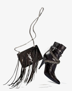 品牌背包圣罗兰摇滚风链条包链条高跟靴图标高清图片