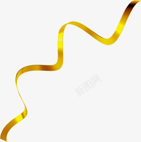 金色丝带飘带装饰元素png免抠素材_新图网 https://ixintu.com 丝带 元素 织带 装饰 金色 飘带