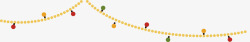 彩灯串装饰贺卡圣诞节彩灯装饰边框矢量图高清图片