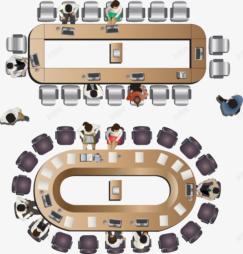 鸟瞰会议桌png免抠素材_新图网 https://ixintu.com 会议桌 俯视 俯视图 顶视 顶视图 鸟瞰 鸟瞰会议桌