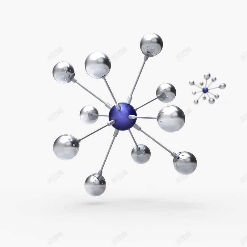 立体分子模型psd免抠素材_新图网 https://ixintu.com 分子 化学结构 模型 立体