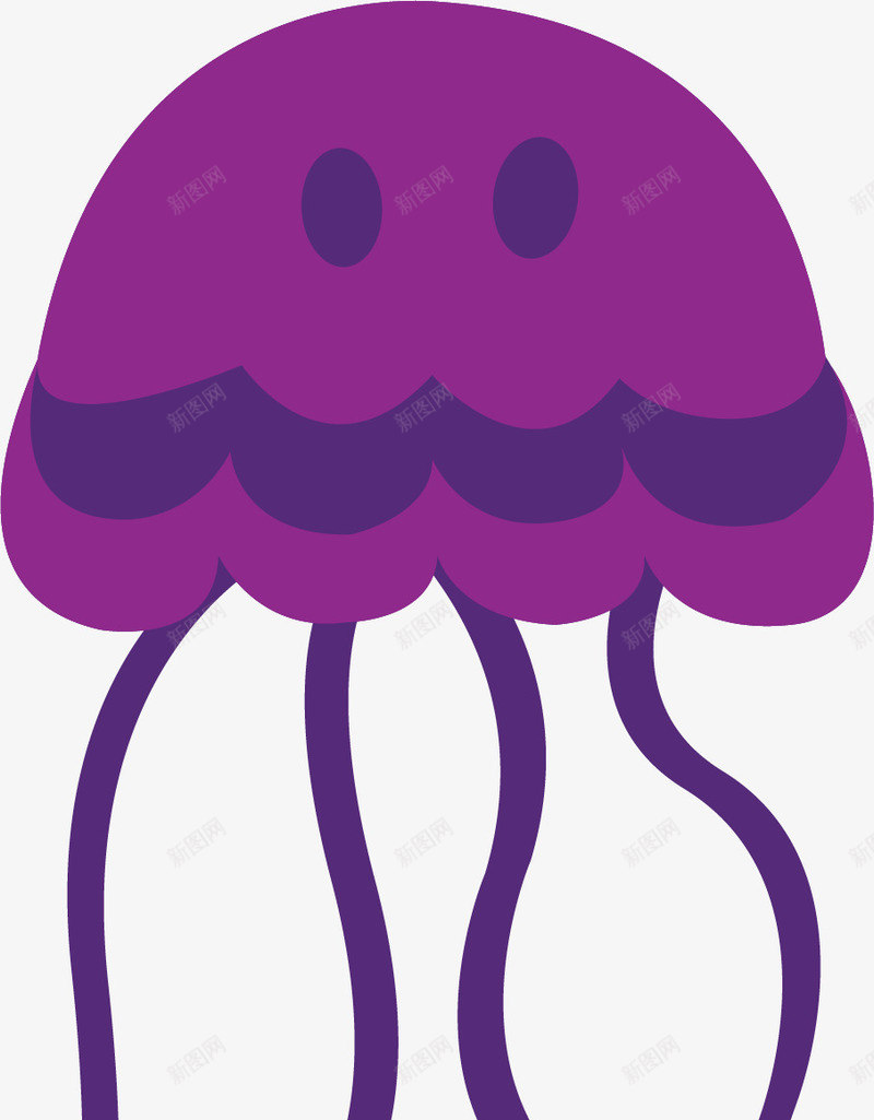 水母紫色元素png免抠素材_新图网 https://ixintu.com 水母 海底 矢量水母 紫色 紫色水母 红色