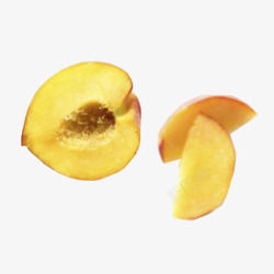 黄桃桃子水果素材