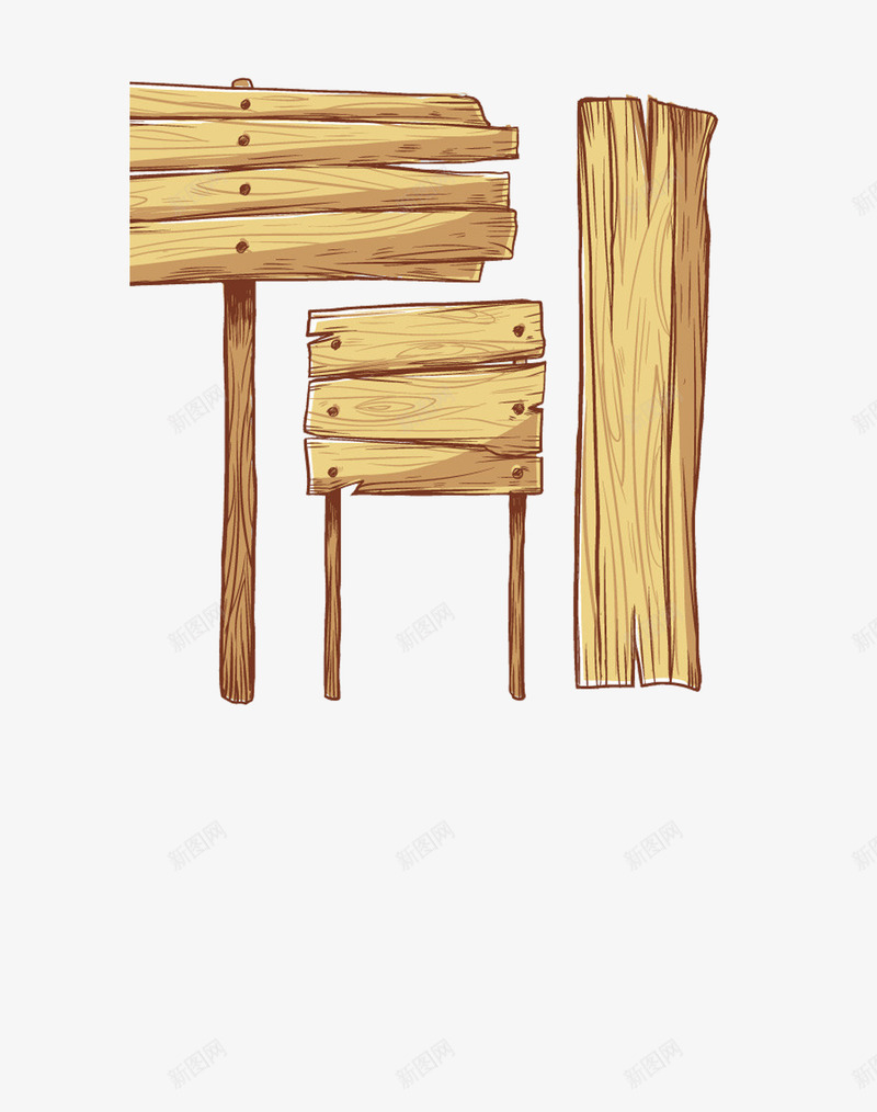 木纹指示牌png免抠素材_新图网 https://ixintu.com 告示牌 指示牌 木板 木牌 木纹 箭头 路标