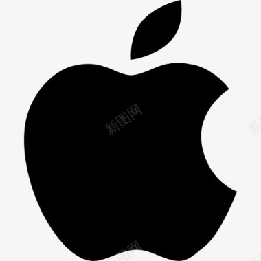 爆炸符号苹果logo的黑色图标图标